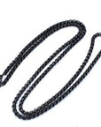 3MM Black Rounded Box Chain Necklace Cremation Jewelry Accessories My Sweetest Memories