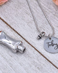 Dog Bone Urn with Name Urn Necklace Sarah & Essie