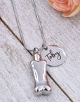 Dog Bone Urn with Name Urn Necklace Sarah & Essie