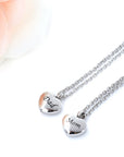 Silver Heart Urn Necklace | Dad Heart Charm | Mom Urn for Human Ashes | Small Heart Charm | Memorial Jewelry Gift | Cremation Pendant Sarah & Essie
