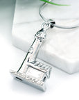 Lighthouse with Boathouse Cremation Jewelry