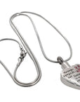 Pink Pawprint Ash Necklace with Snake Chain
