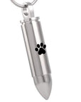 Paw Print Bullet Cremation Jewelry