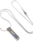Rainbow Bar Cremation Urn Necklace wotj smale cjaom