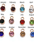 Stainless Steel Birthstone Charms, 6MM Drop