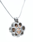 Filigree Paw Locket Urn Necklace Sarah & Essie Rose Gold