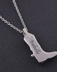 Silver Cowboy Boot Cremation Jewelry