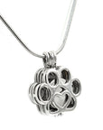 Filigree Paw Locket Urn Necklace Sarah & Essie Silver