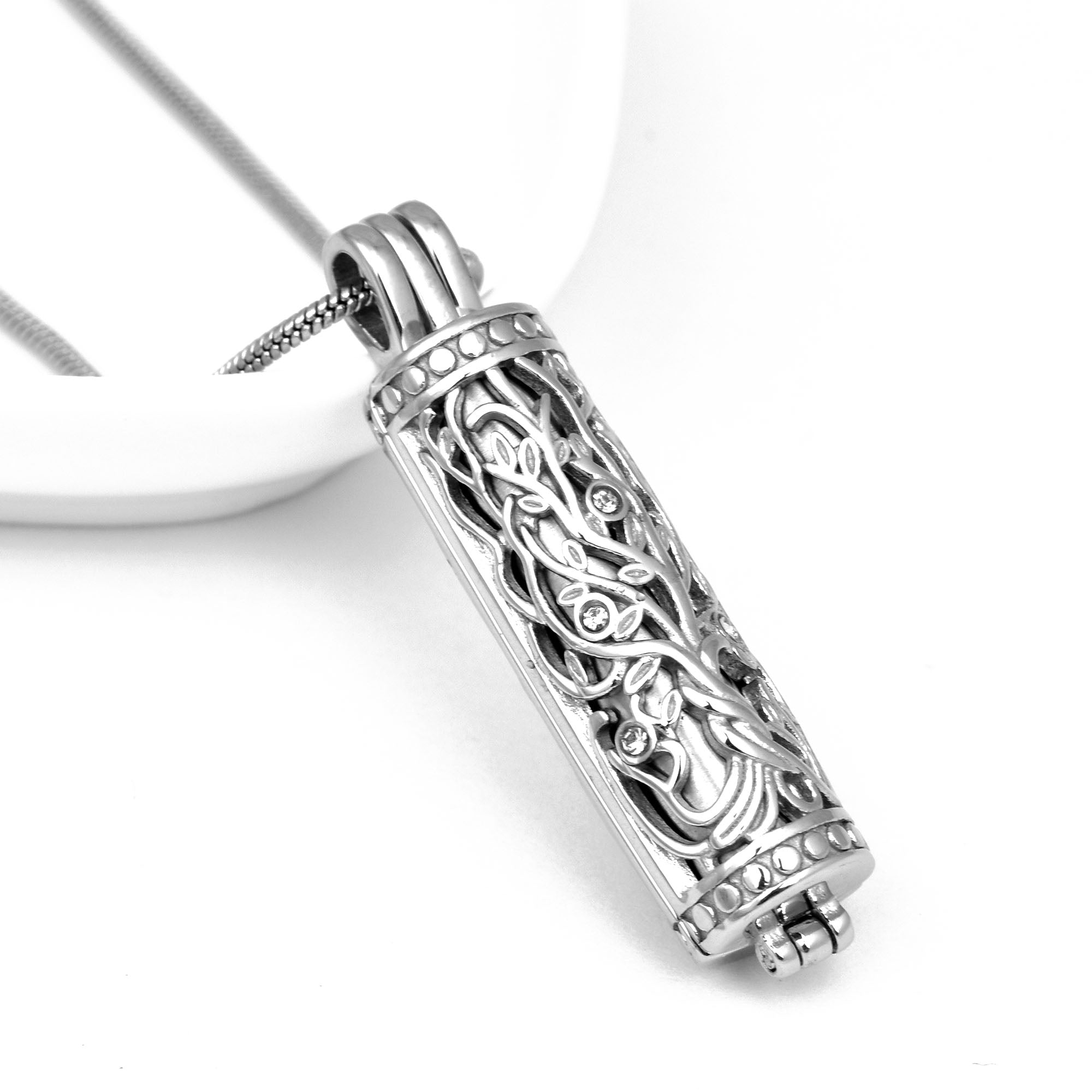 Cylinder Tree of Life Urn Necklace