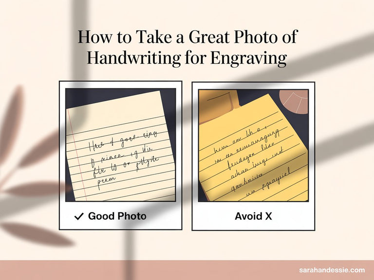 How to Take a Great Photo of Handwriting for Engraving – Sarah & Essie