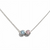 Necklace with two gemstones on a white background