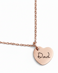 Mini Heart Charm Handwriting Necklace