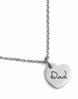 Mini Heart Charm Handwriting Necklace