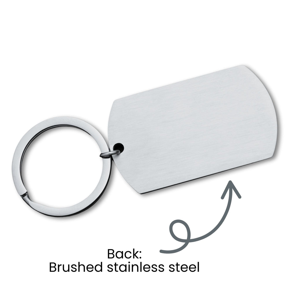 Large Handwriting Dog Tag Keychain | Personalized Memorial Gift for Men ...