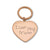 Heart-shaped keychain with 'I Love You Mom' engraving on a white background
