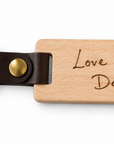 Wooden Handwriting Keychain