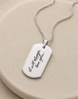 Dog Tag Handwriting Necklace