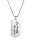 Dog Tag Handwriting Necklace