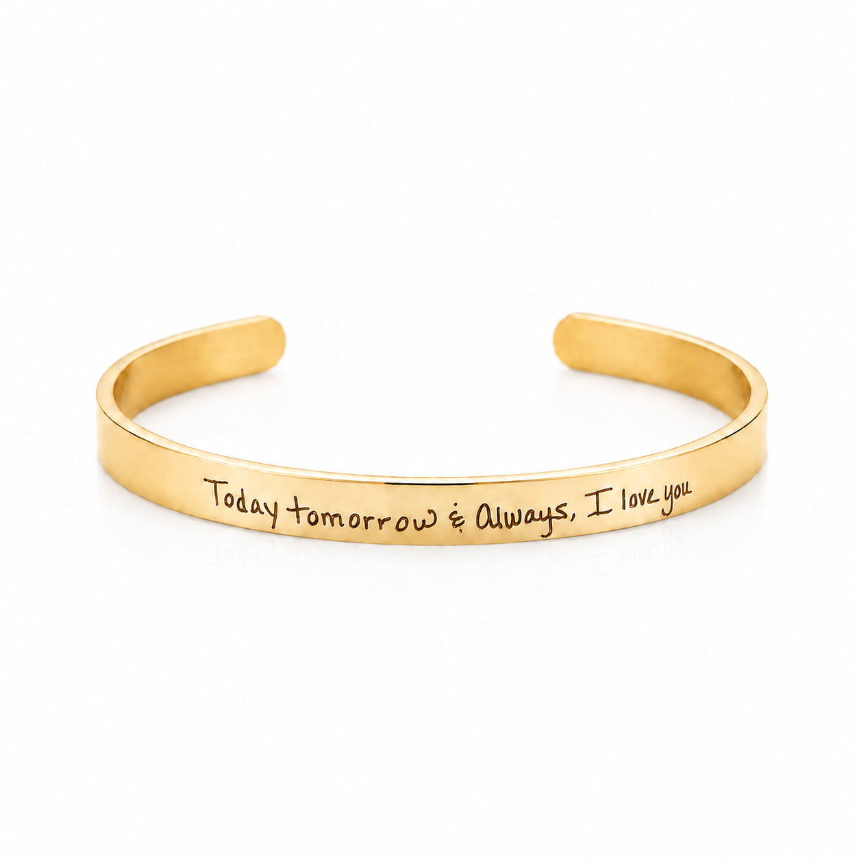 Handwriting Cuff Bracelet - Gold