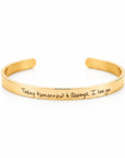 Handwriting Cuff Bracelet - Gold