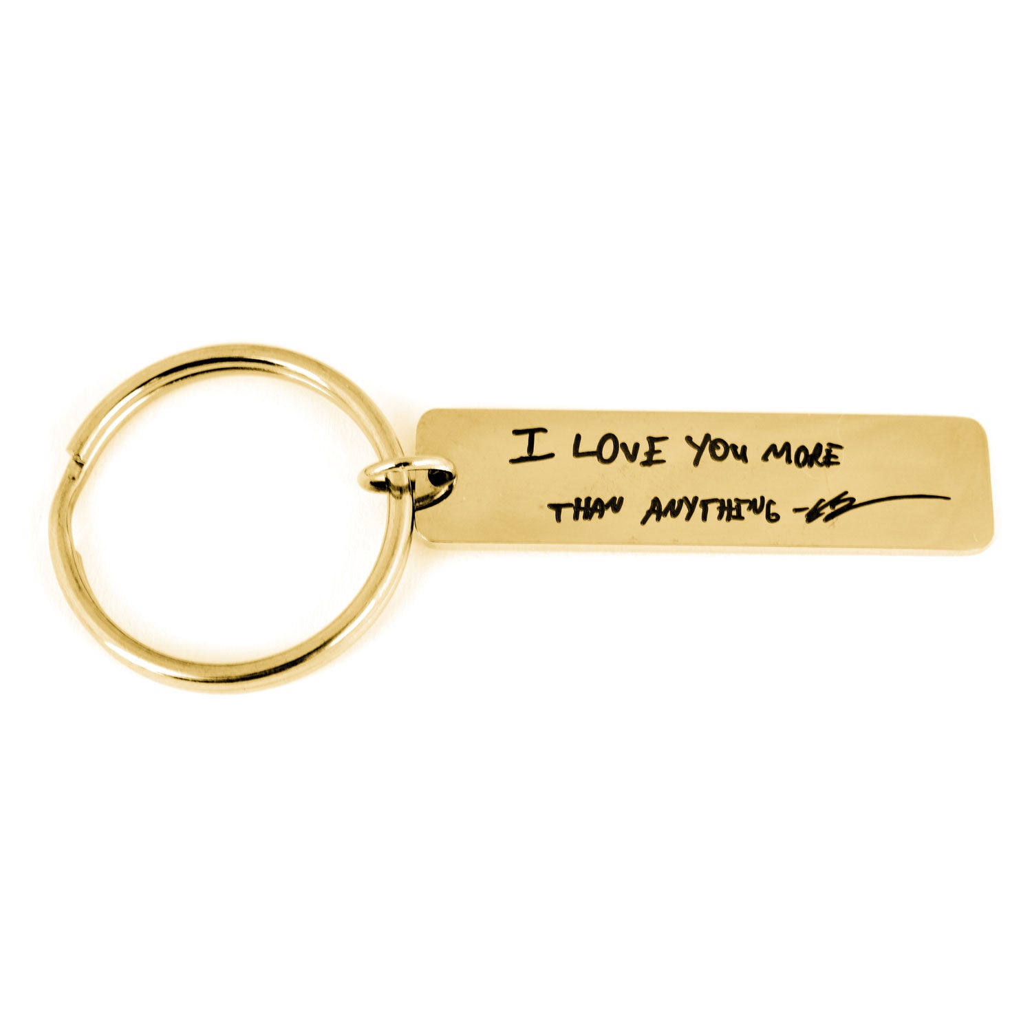 Handwriting Keyring - Stainless Steel Custom Engraved Charm Jewelry ...