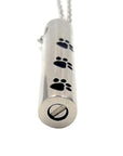 3 Paws Cylinder Urn Necklace Sarah & Essie 