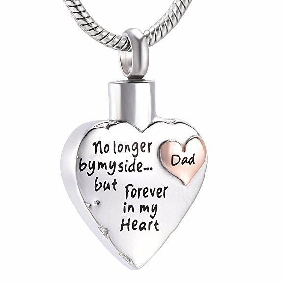No Longer by My Side, Dad/Mom Urn Necklace Sarah & Essie Dad 
