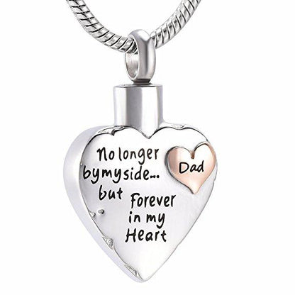 No Longer by My Side, Dad/Mom Urn Necklace Sarah & Essie Dad 