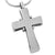 Black and Silver Hawser Cross Cremation Jewelry