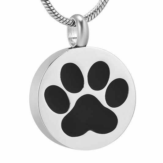 Round Paw Print Urn Necklace Sarah & Essie 