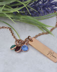 Nana Necklace with Grandchildrens Birthstones
