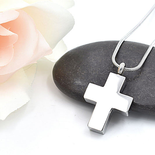 Silver Cross Cremation Jewelry