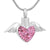 Angel Wings Holding Heart Cremation Jewelry