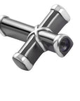 Black and Silver Hawser Cross Cremation Jewelry