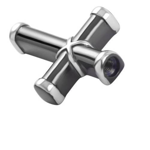 Black and Silver Hawser Cross Cremation Jewelry