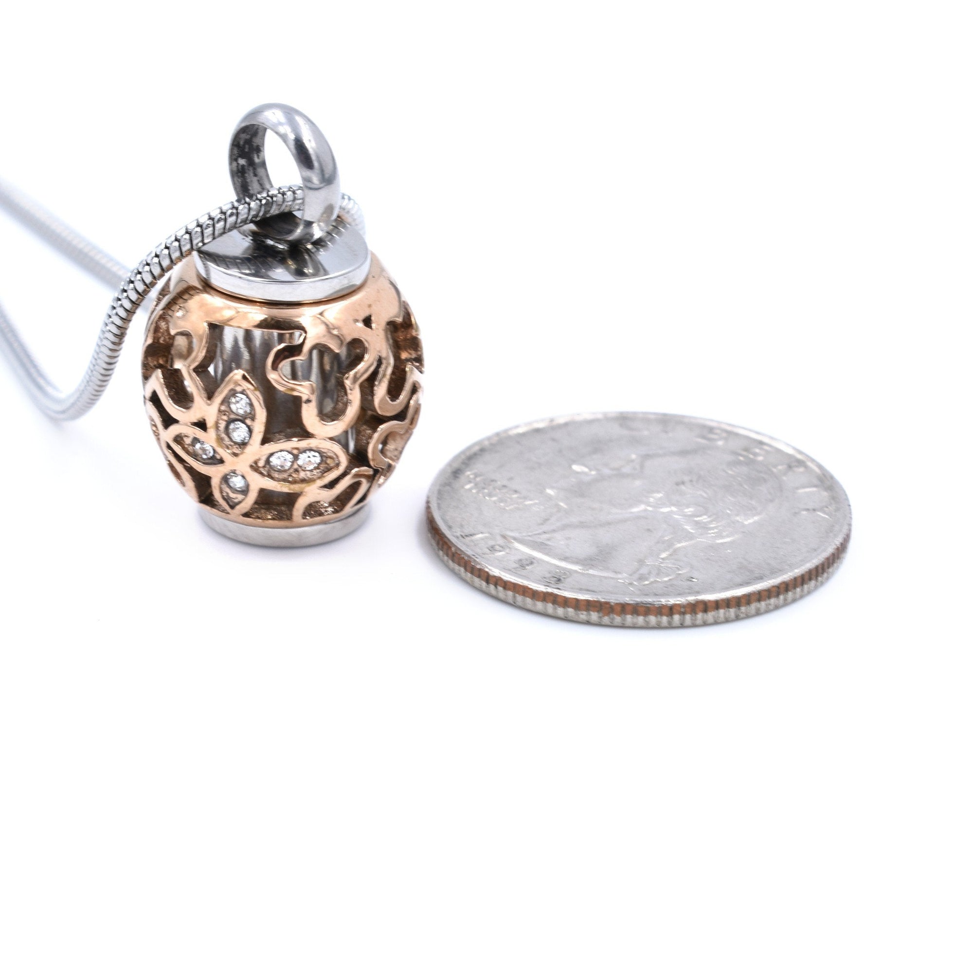 Round Openwork with Butterflies Urn Necklace Sarah &amp; Essie 