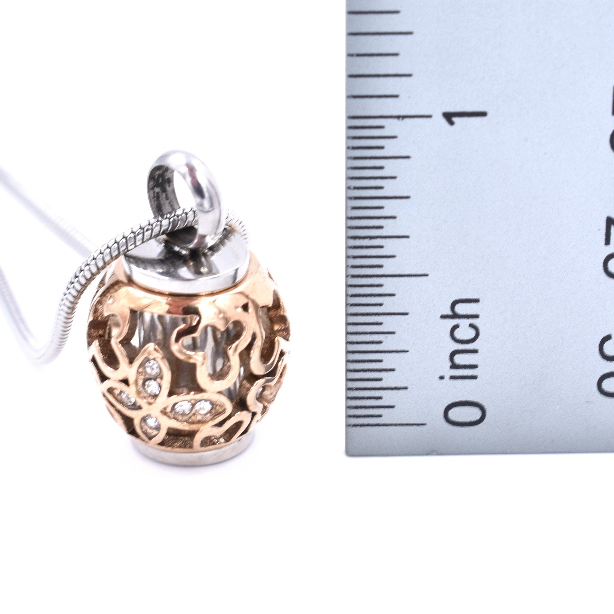 Round Openwork with Butterflies Urn Necklace Sarah &amp; Essie 
