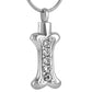 Dog Bone with Crystals Cremation Jewelry