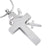 Collet Cross with Crystals Cremation Jewelry