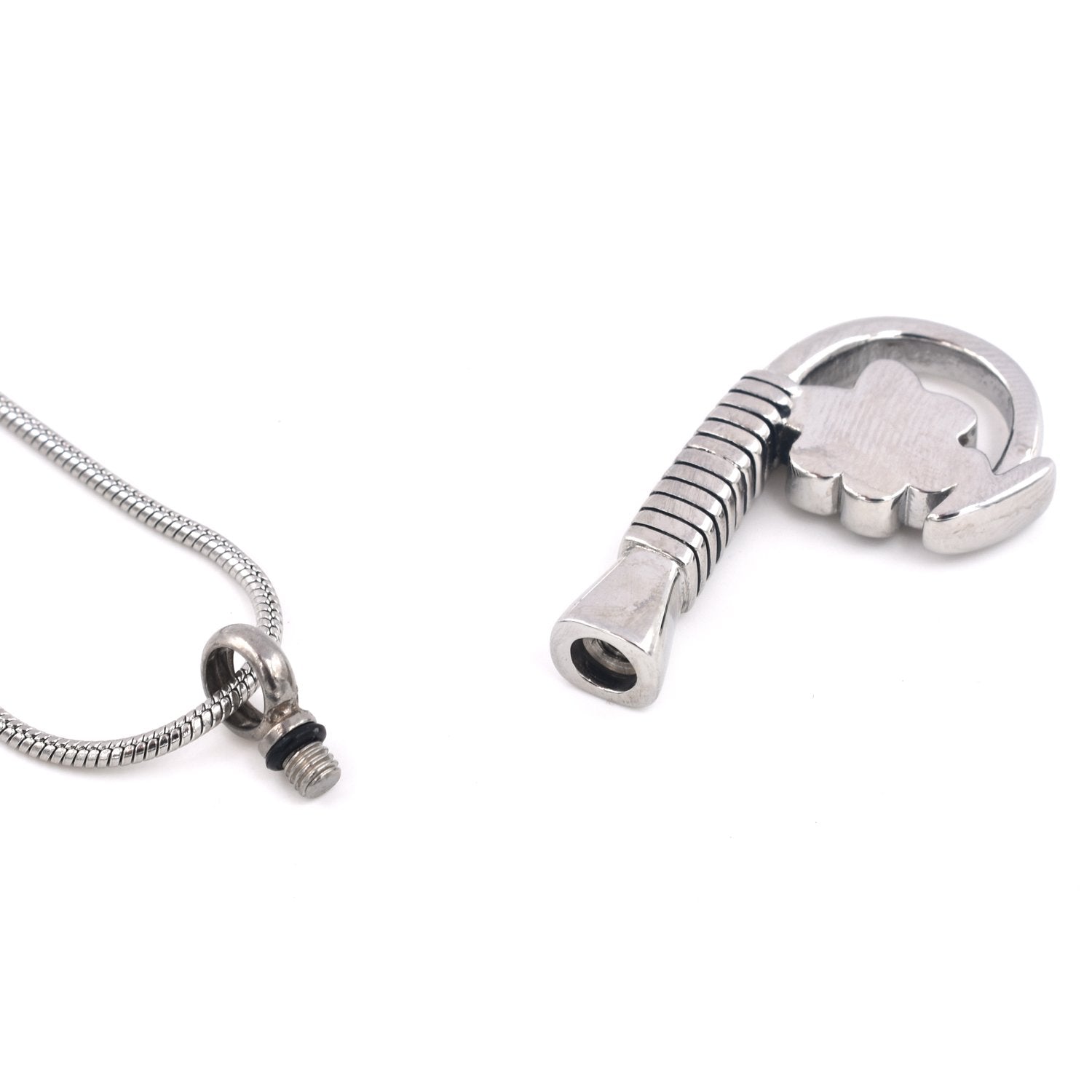 Fishing Hook with Dog Paw Urn Necklace Sarah & Essie 