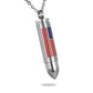 American Flag Bullet Urn Necklace