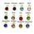 Stainless Steel Birthstone Charms, 6MM Drop