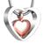 Heart in Heart Urn Necklace Sarah & Essie Rose Gold 