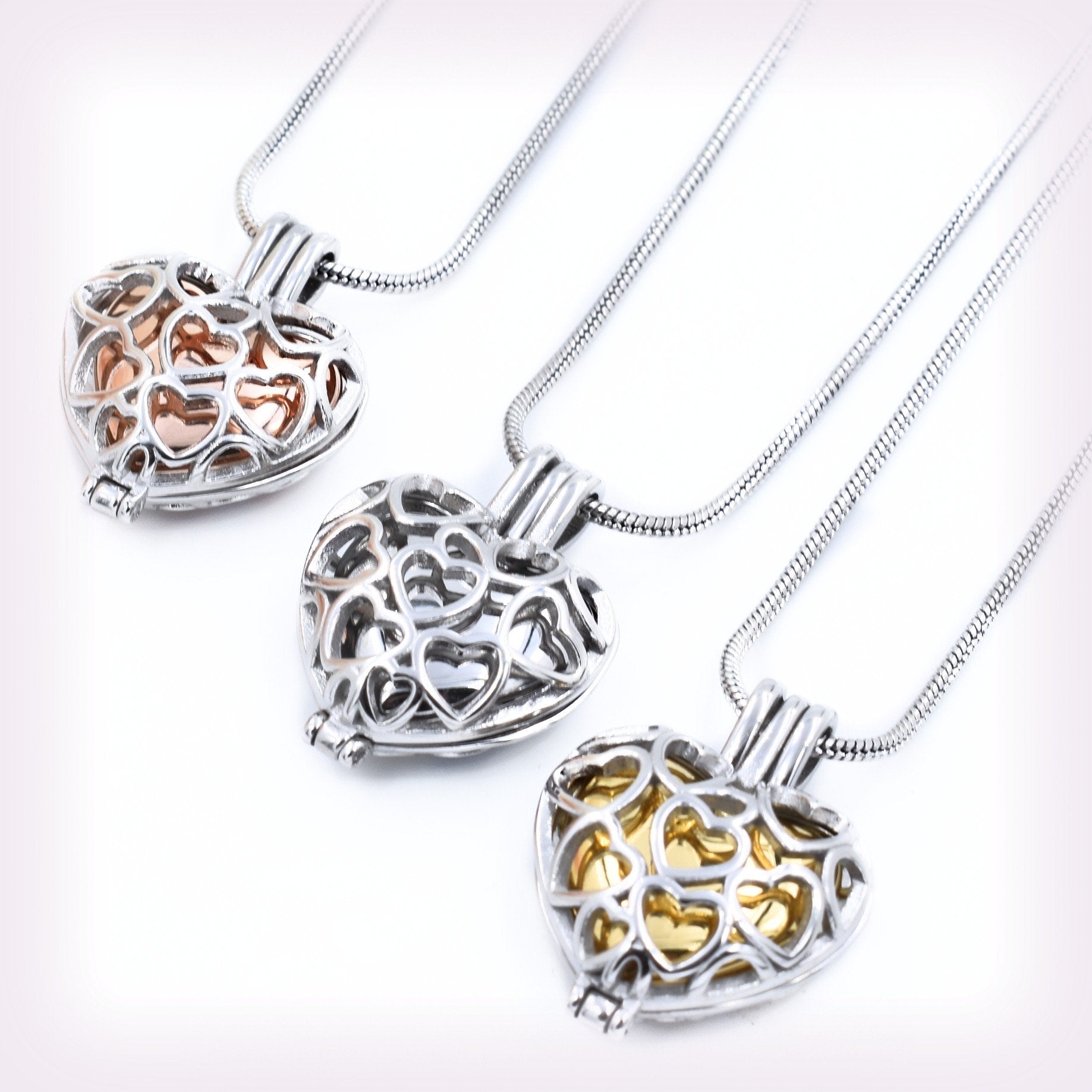 Filigree Hearts Locket Urn Necklace Sarah & Essie 