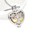 Caged Heart with Tree Locket Urn