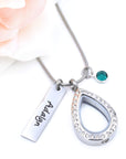 Glass Teardrop Urn Necklace Sarah & Essie 
