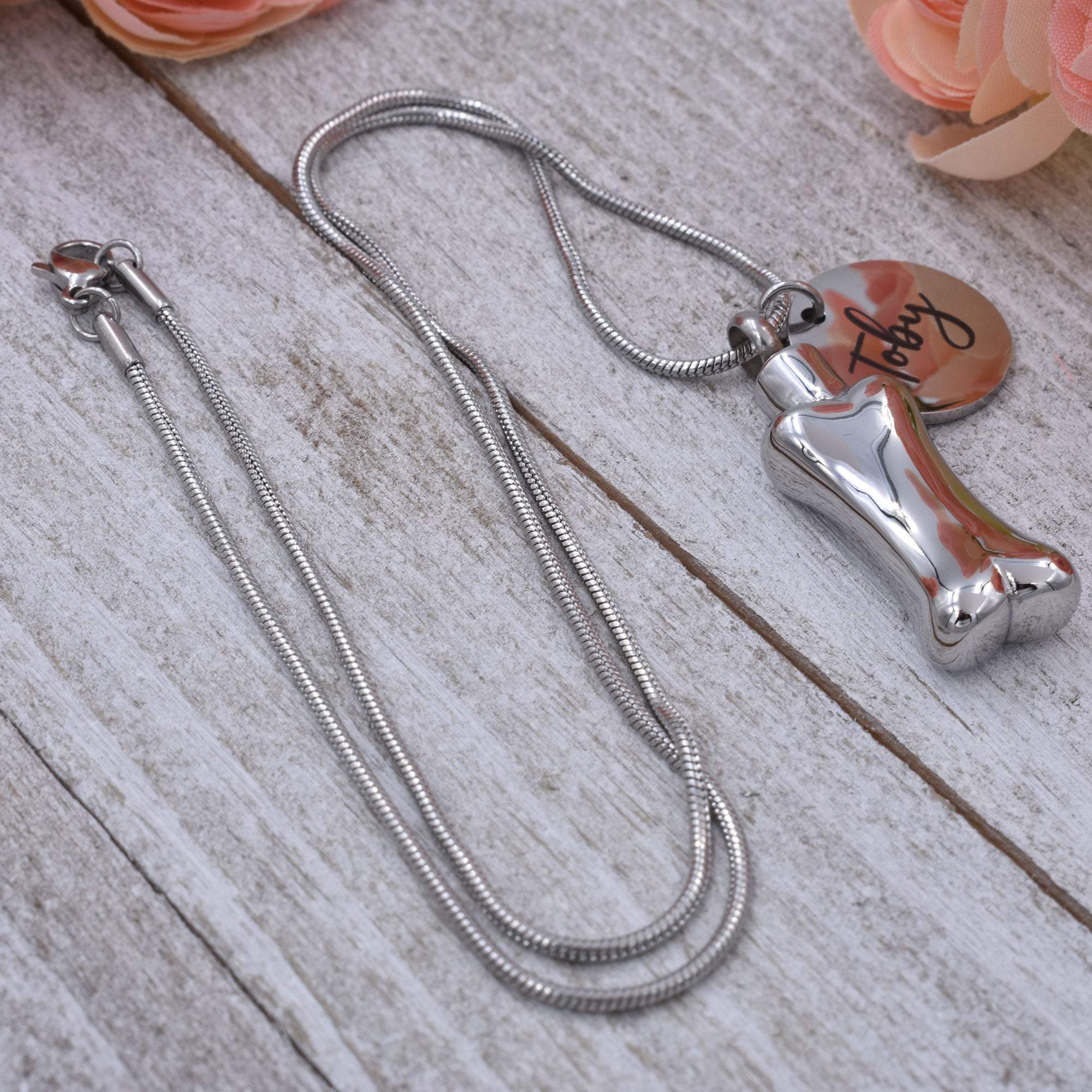 Dog Bone Urn with Name Urn Necklace Sarah & Essie 