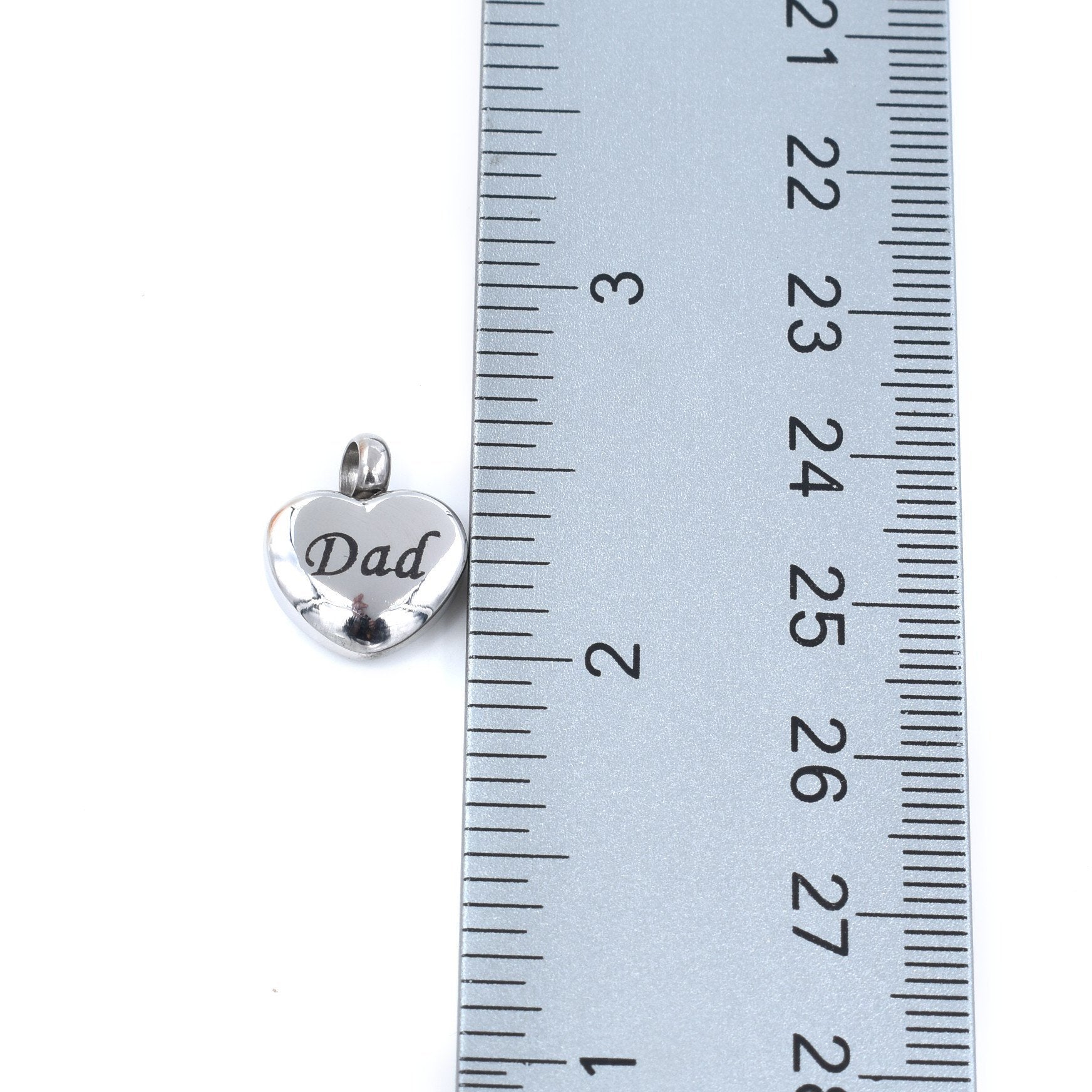 Silver Heart Urn Necklace | Dad Heart Charm | Mom Urn for Human Ashes | Small Heart Charm | Memorial Jewelry Gift | Cremation Pendant Sarah &amp; Essie 