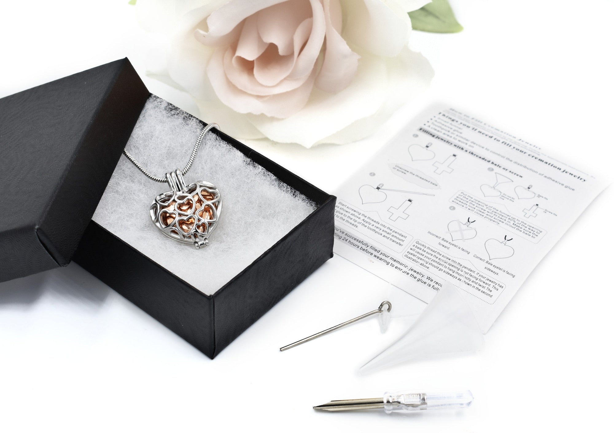 Filigree Hearts Locket Urn Necklace Sarah &amp; Essie 