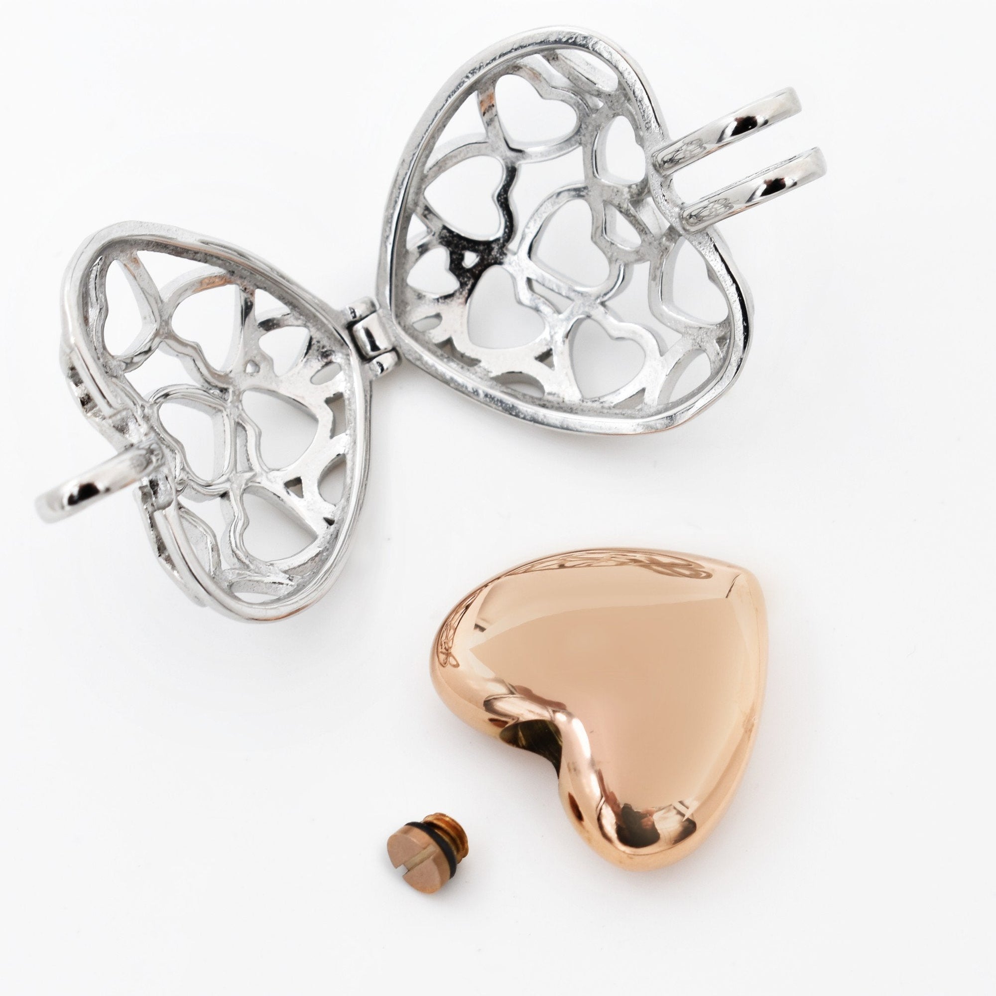 Filigree Hearts Locket Urn Necklace Sarah & Essie 